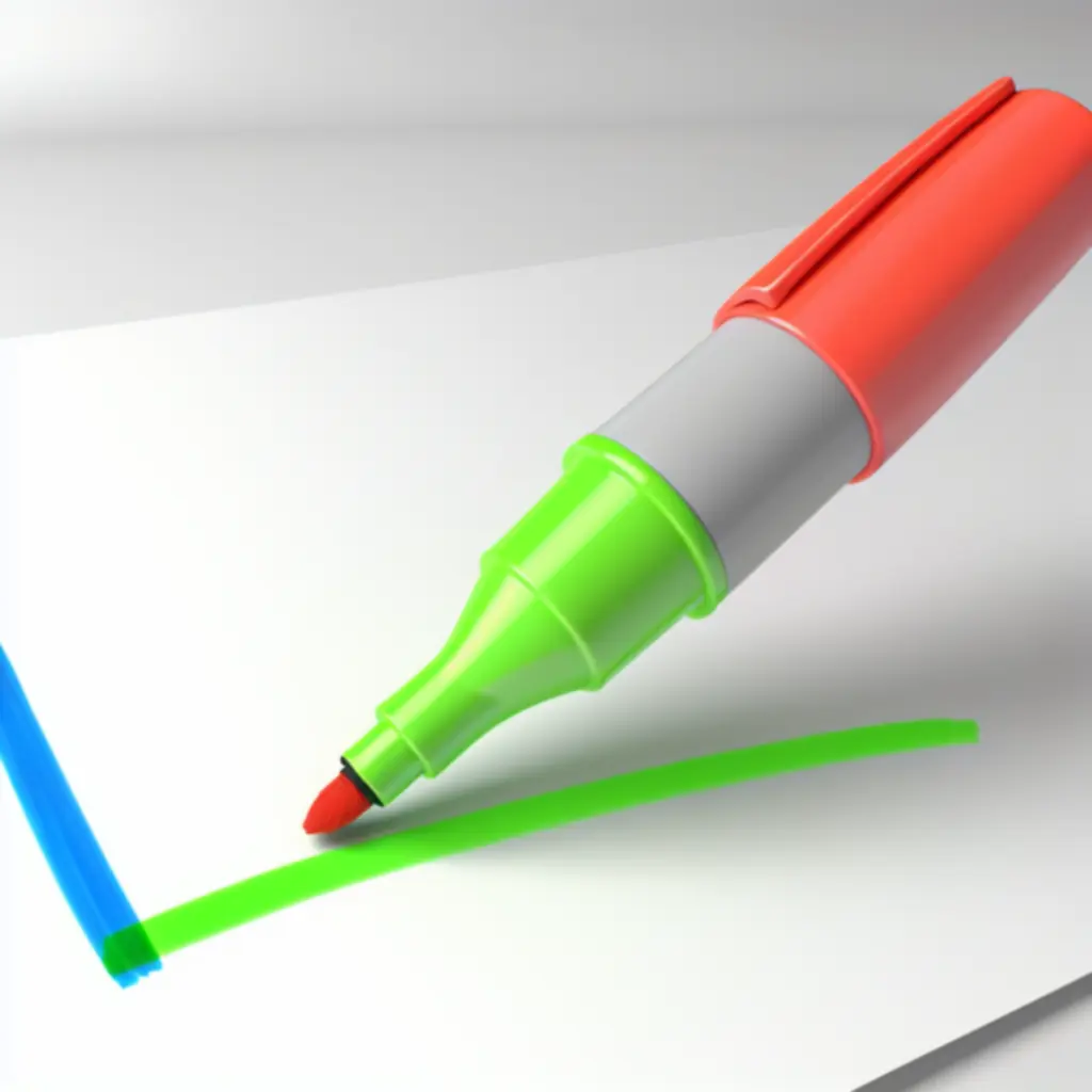 Escribiendo con bolígrafos de colores